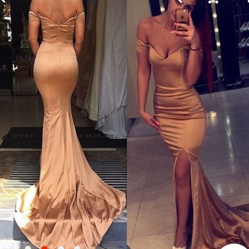 Bronze evening dress