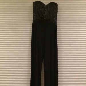 Strapless black jumpsuit