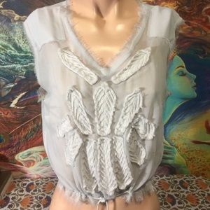 FREE PEOPLE sheer Top size s p