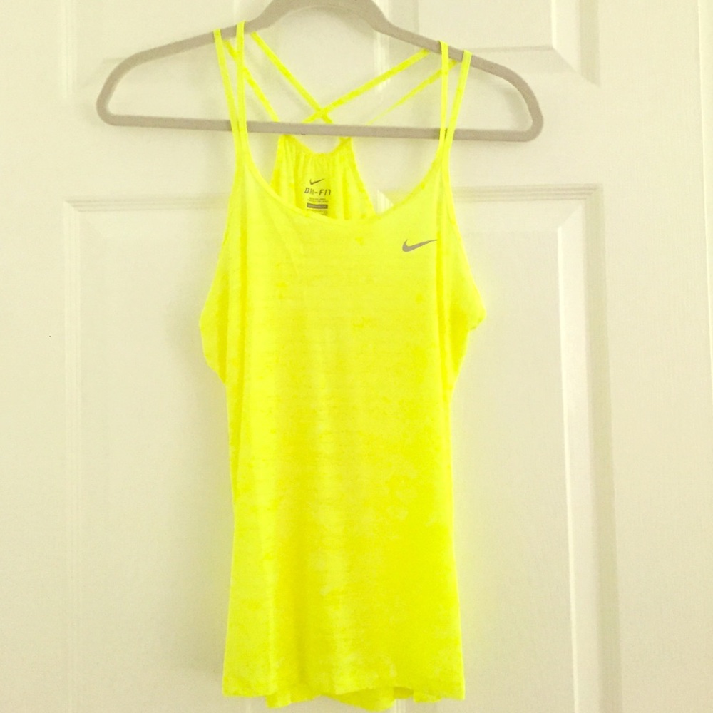 Neon yellow Nike top