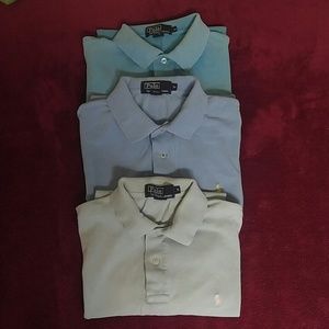 Lot of 3 polo Ralph Lauren collared shirts