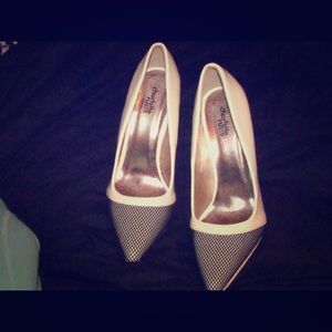 Black and white heels