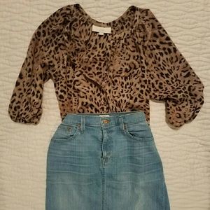 The Loft Leopard blouse