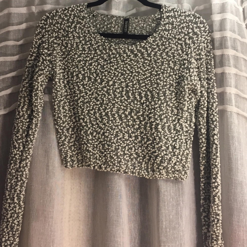 Long sleeve crop top from h&m