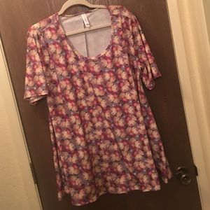 Purple floral Lularoe perfect t xl NWOT