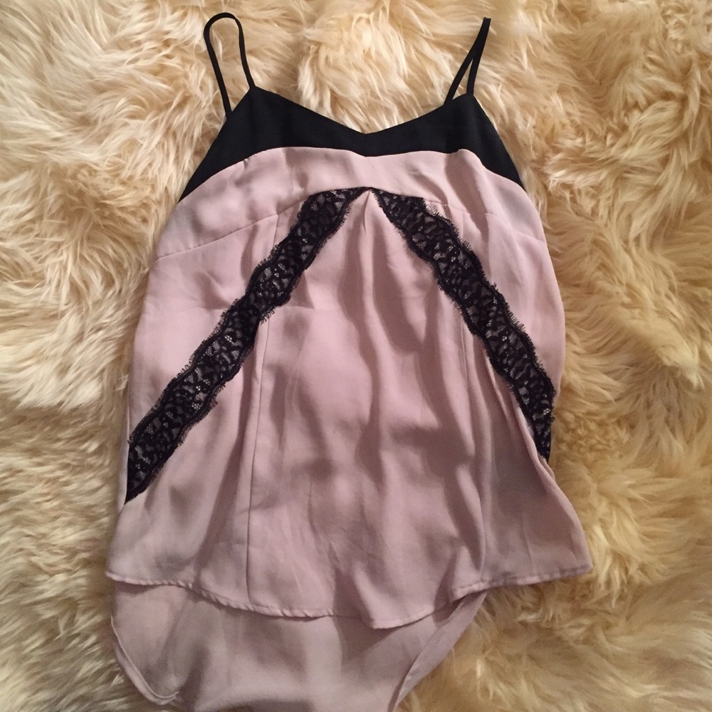 Black and Nude Top