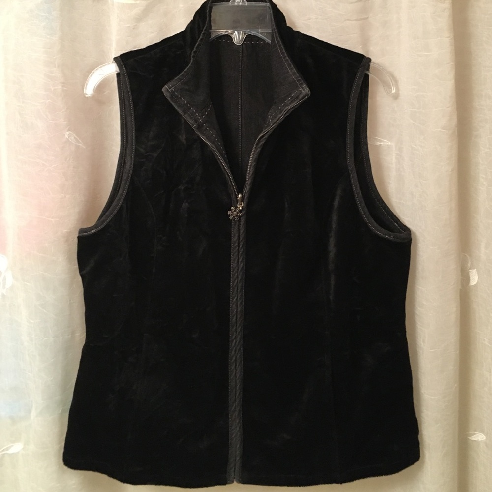 Two sided black vest