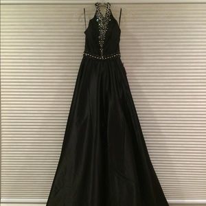 Black prom or pageant dress