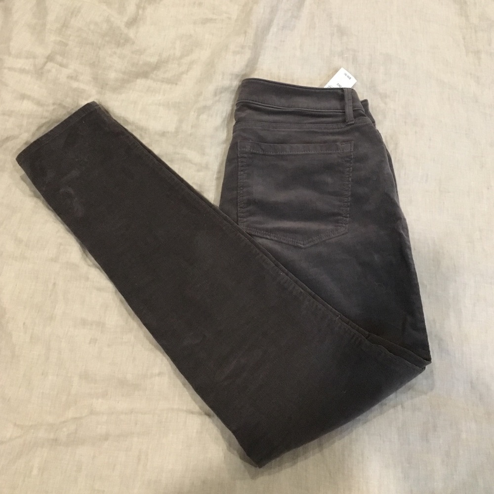 Ann Taylor Loft dark Gray Corduroy. Sz 2. NWT