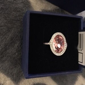 Swarovski pink stone ring