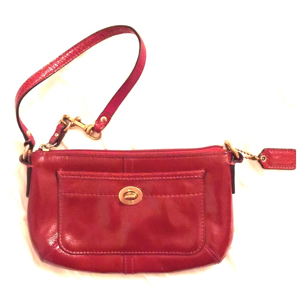 Authentic Coach Clutch in red!