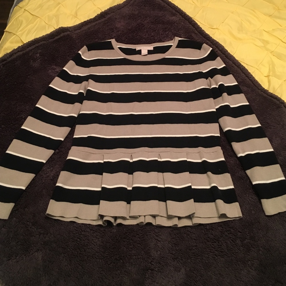 Banana Striped Peplum top