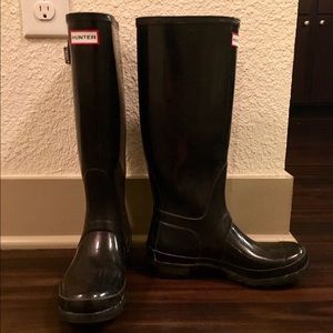 Hunter Rain Boots US 8 (glossy)
