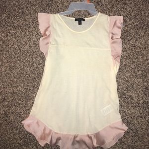 J.Crew pink/ivory top