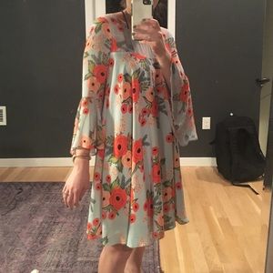Beautiful floral Anthropologie swing dress