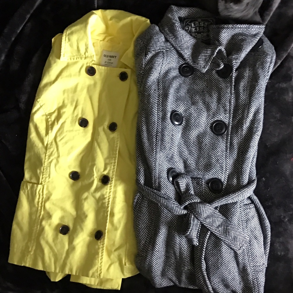 Pea Coat bundle! 💛🖤 Lemon Yellow & Herringbone