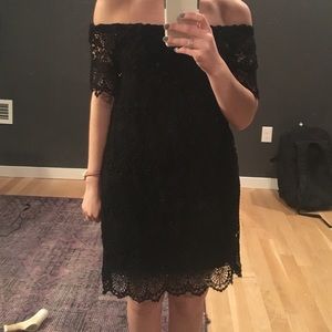 SALE ! Black off the shoulder Anthropologie dress