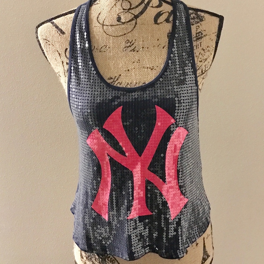 Pink Victoria's Secret NY Yankees Sequin Tank