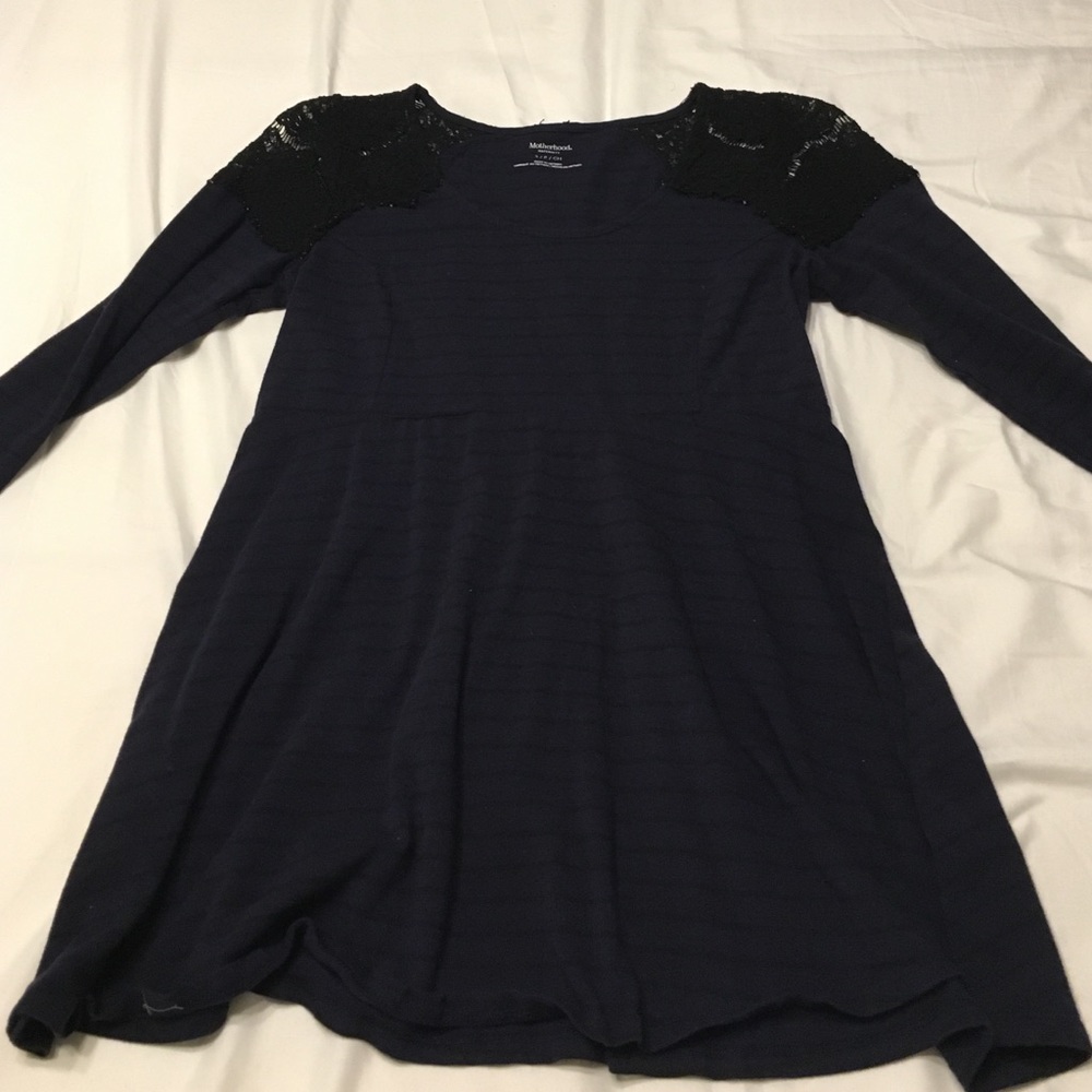 Motherhood maternity tunic navy and black