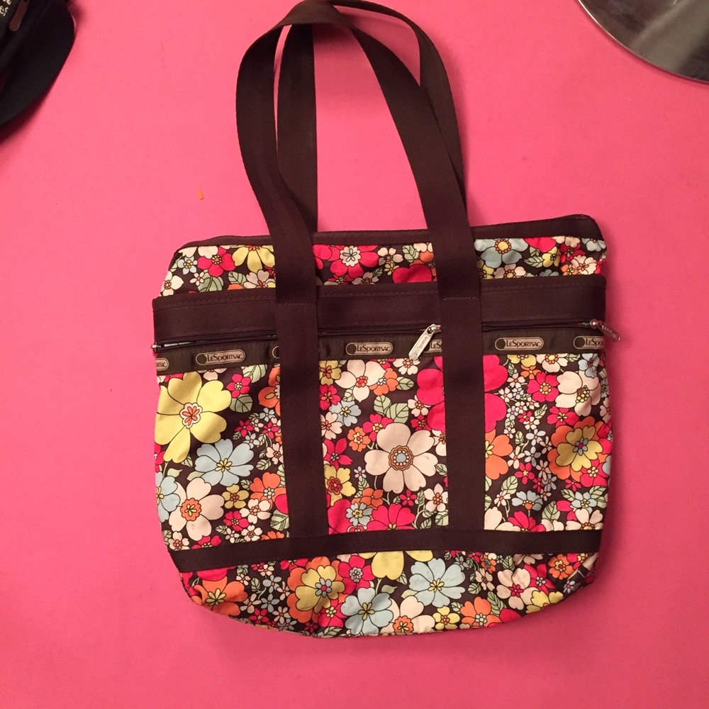 Lesport women's floral print Tote Bag