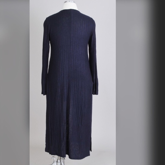 🦄Plus Gorgeous navy knit duster Plus sz - Picture 3 of 4