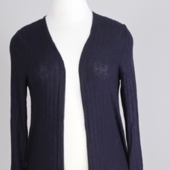 🦄Plus Gorgeous navy knit duster Plus sz - Picture 2 of 4