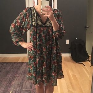 Flouncy floral print Anthropologie dress