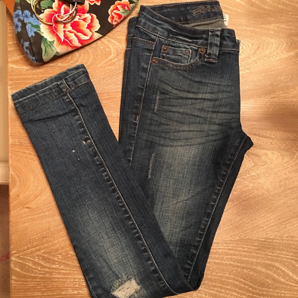 LAST SALE❗️Wet seal blue asphalt distressed skinny