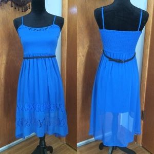 Mudd belted solid hi low lace