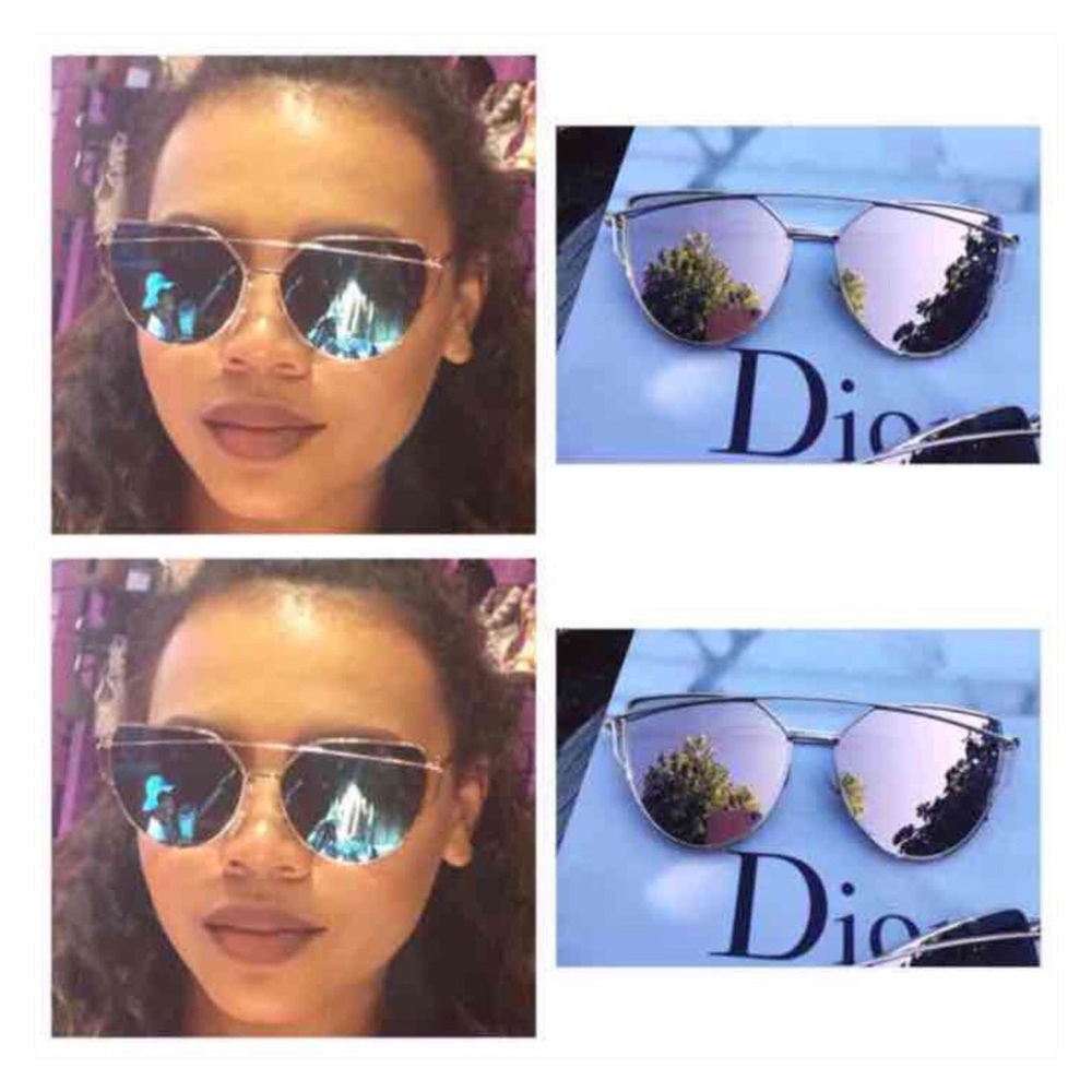 Rose Gold Mirrored Sunglasses - Picture 3 of 3
