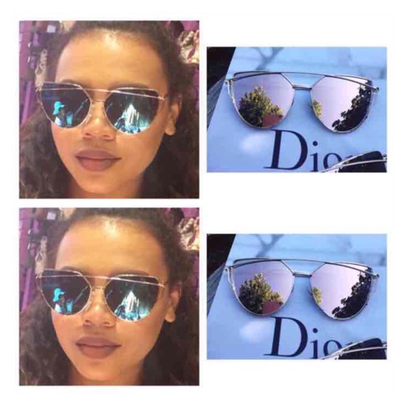 Rose Gold Mirrored Sunglasses - Picture 3 of 3