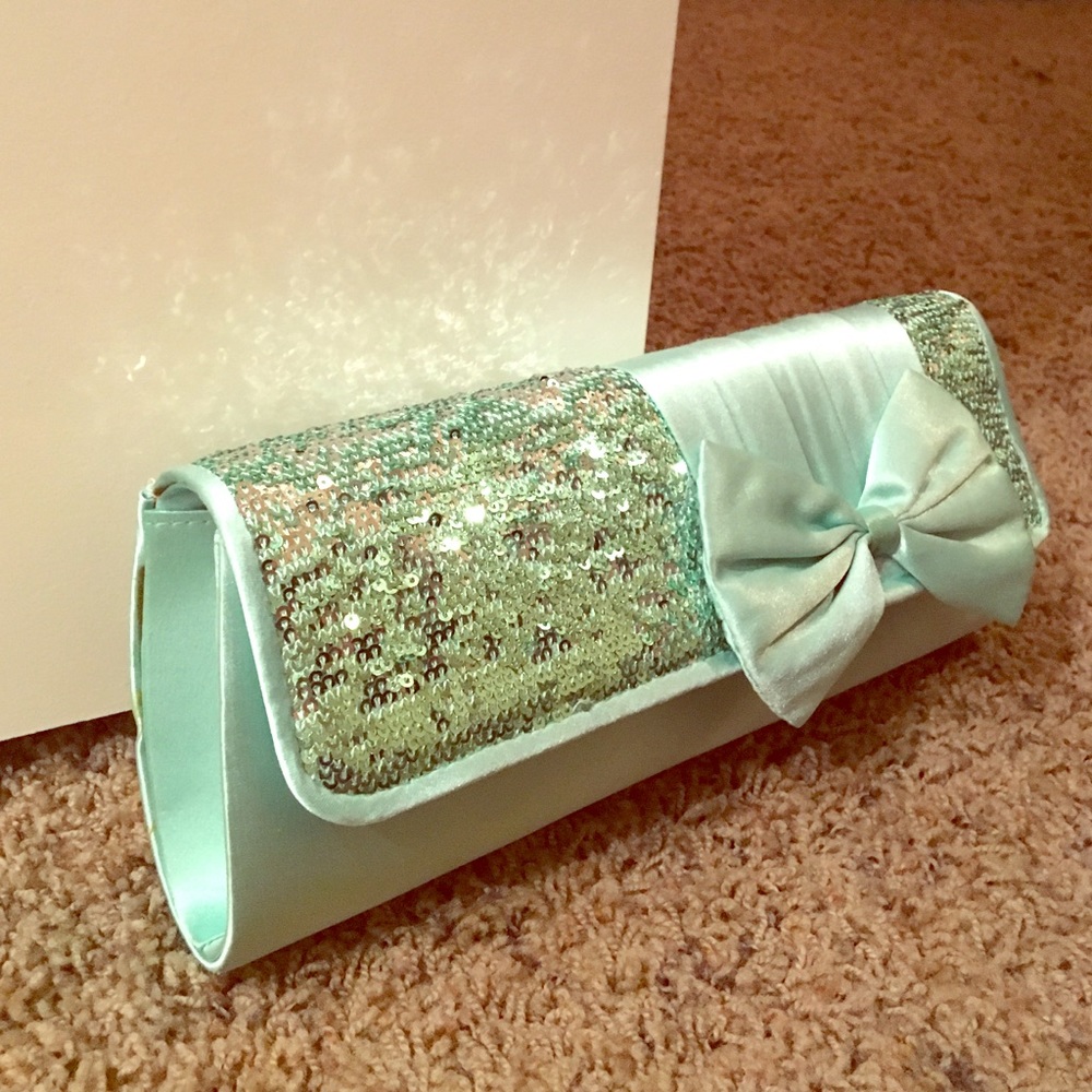 Teal Blue Glamour Clutch