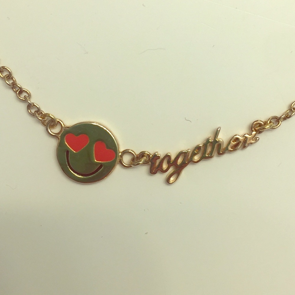 NWOT gold plated Kate Spade Emoji Necklace! 😍