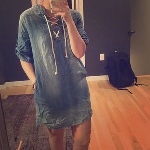 Anthropologie chambray dress