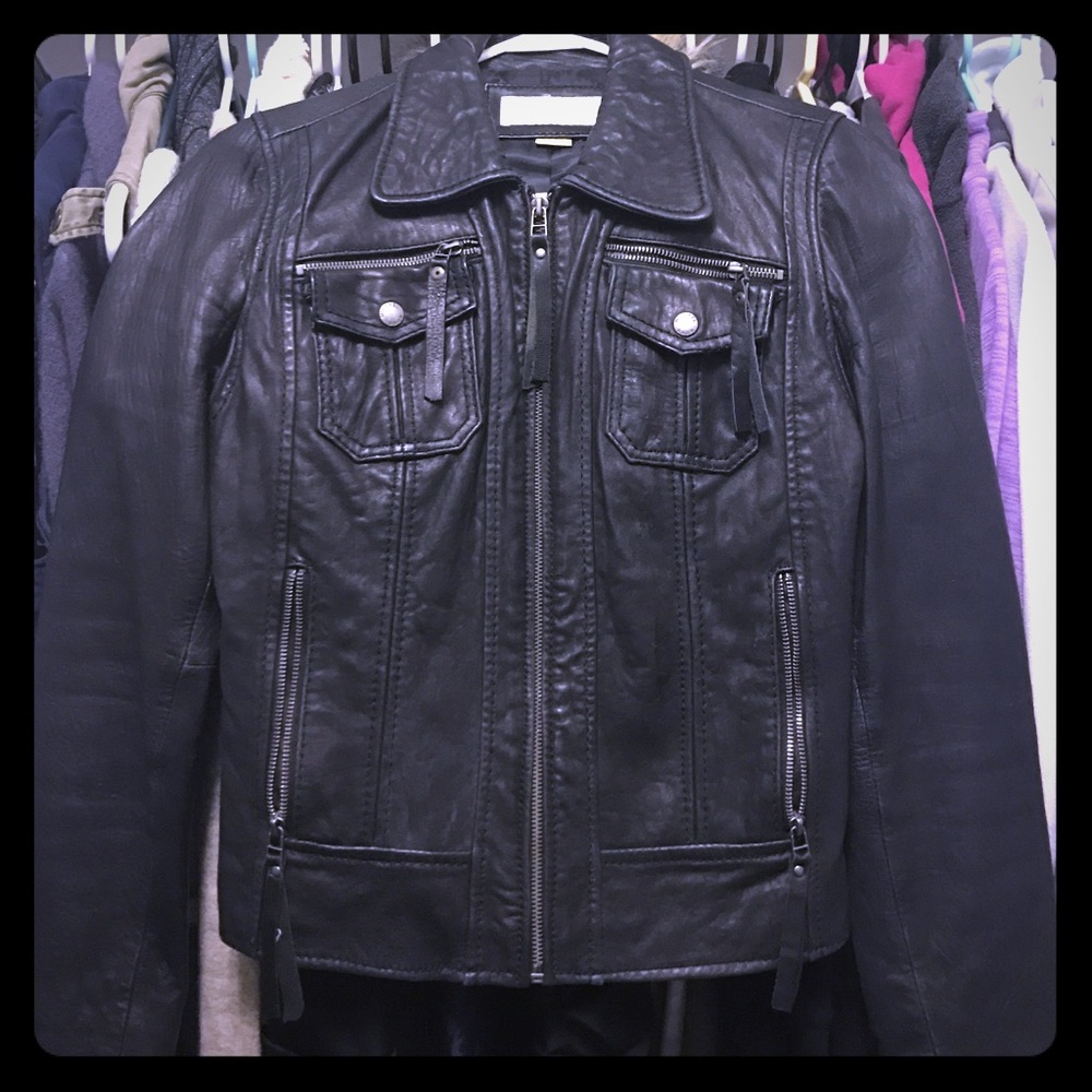 Michael kors leather jacket