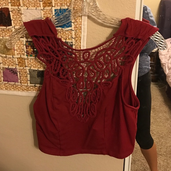 Free People Red Crop top - Picture 1 of 1