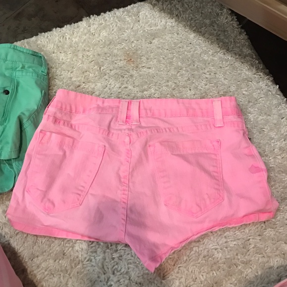 neon pink shorts - Picture 2 of 2
