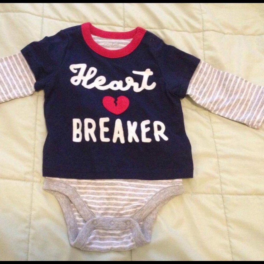 Gap 'Heartbreaker" onesie
