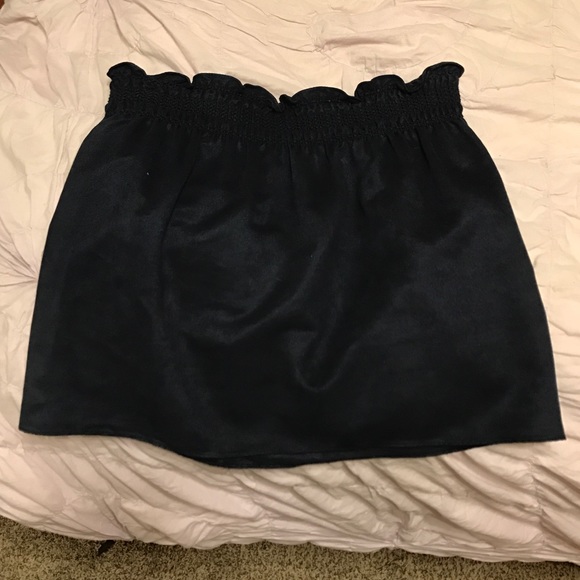 Navy blue velvet skirt - Picture 1 of 1