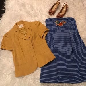 Strapless cotton dress