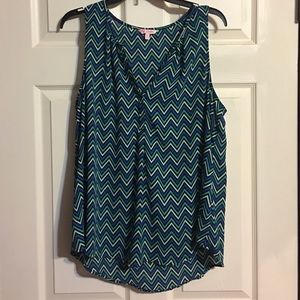 Blue and green Blouse