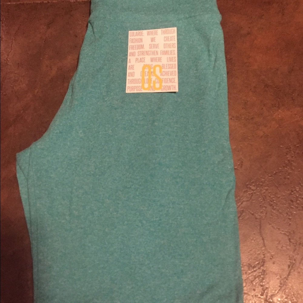 NWT OS LuLaRoe Heathered Teal Leggings