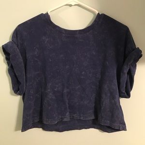 Blue crop top