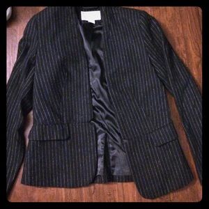 Navy pinstripe blazer