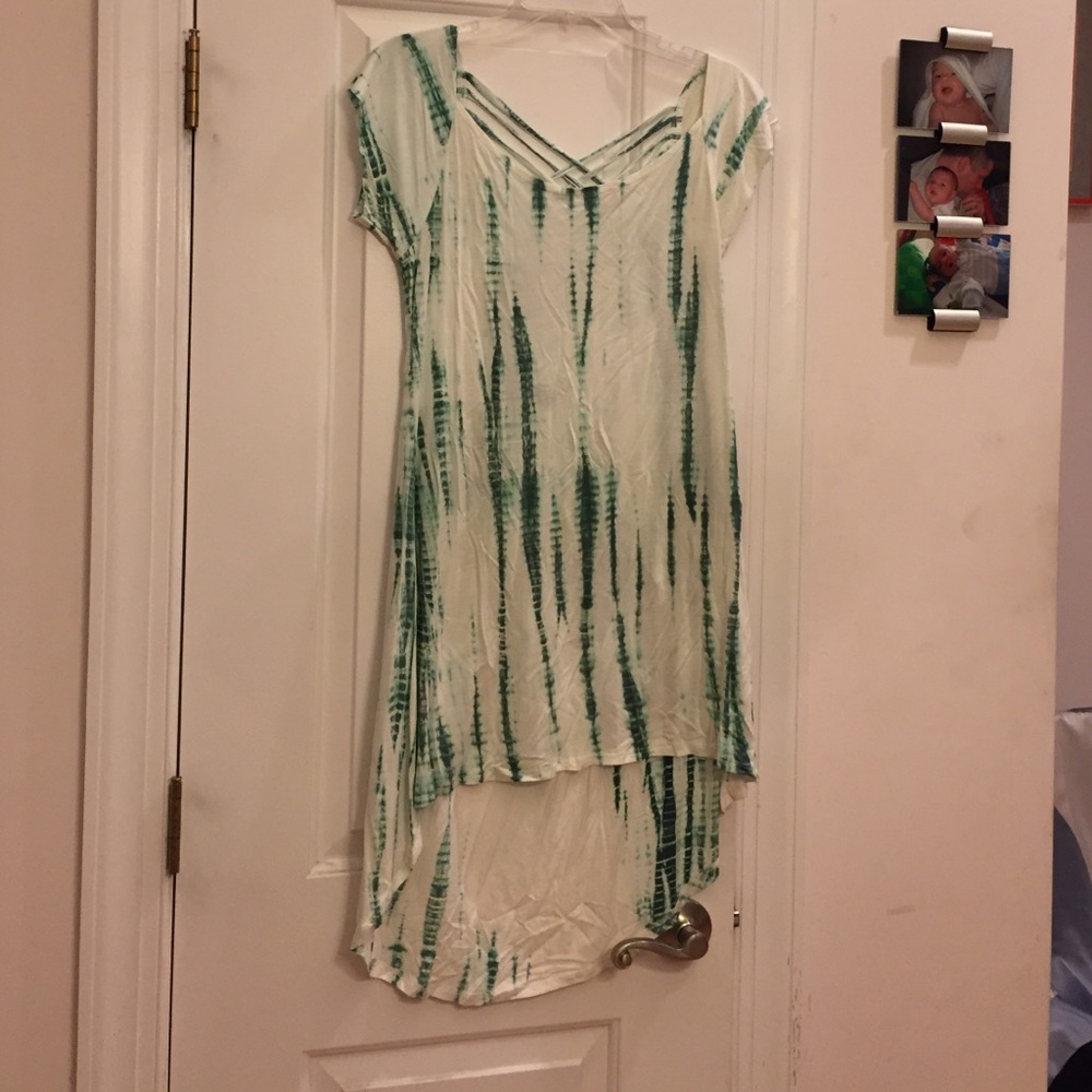 Tie dye summer high low dress
