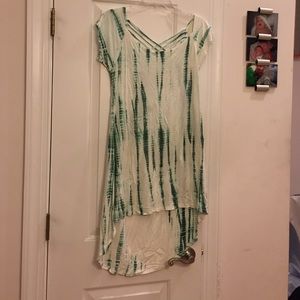 Tie dye summer high low dress