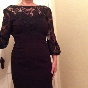 Black Lace embellished top dress