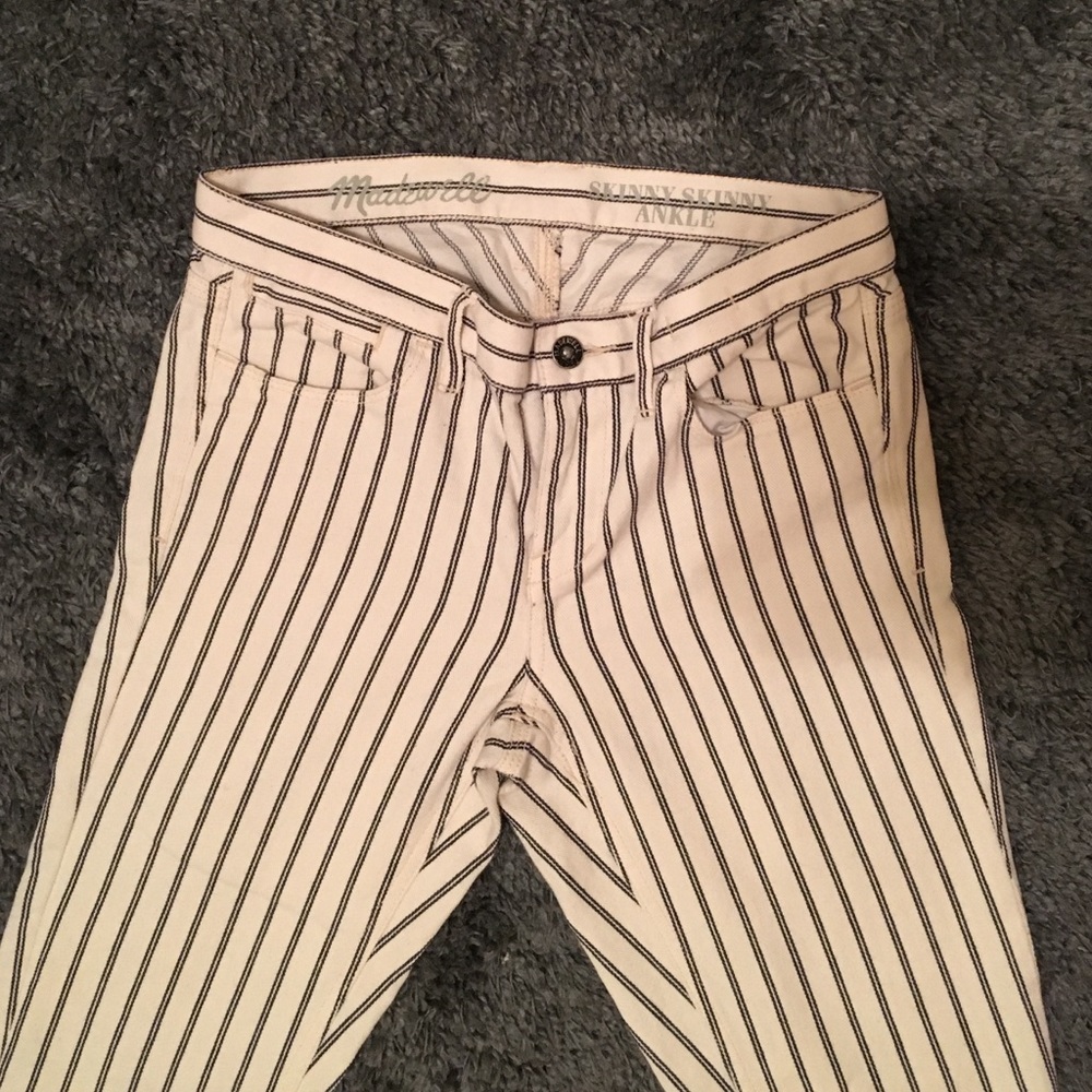 Madewell stripped skinny jean