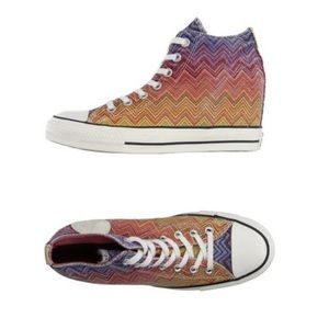 NWT Missoni by Converse wedge high tops.