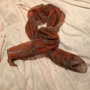 Orange paisley scarf